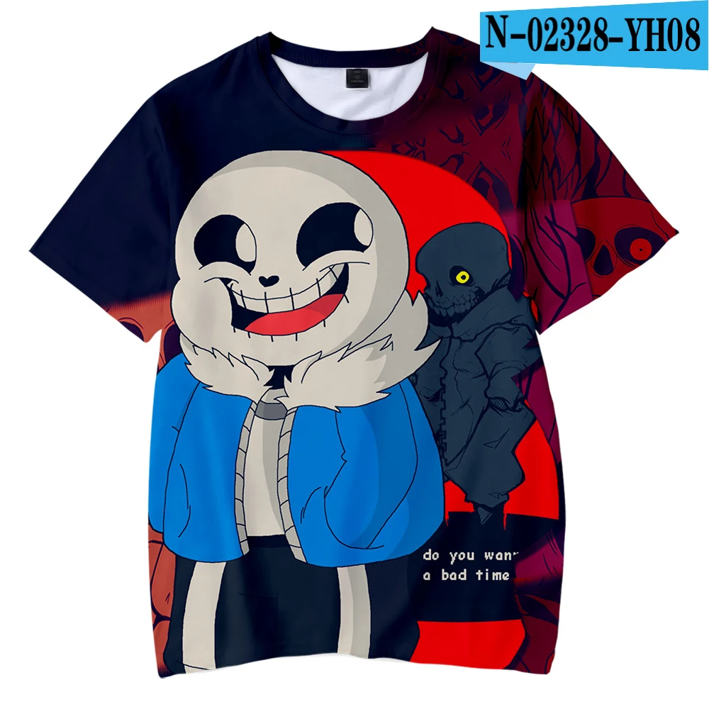 Undertale/Модная Детская футболка с 3D рисунком Уличная Повседневная футболка с короткими рукавами для мальчиков, коллекция года - Цвет: N02328