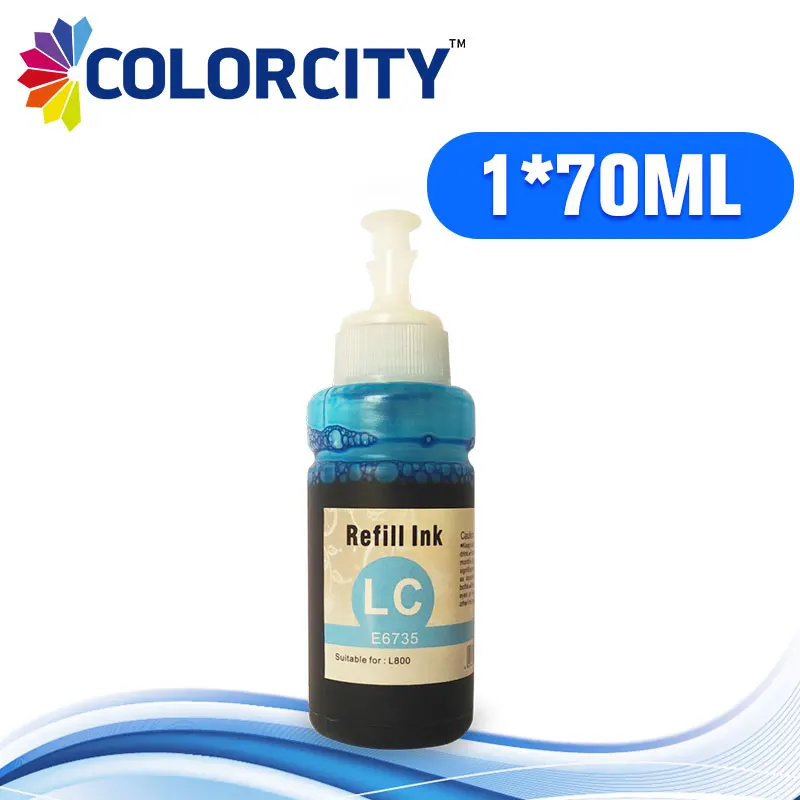 1 шт. 70 мл свет Cyan LC чернила T6735 Специальные краски для Epson L100 L111 L110 L200 L210 L201 L211 L220 l800