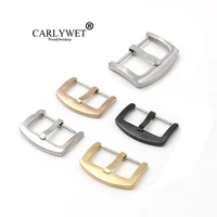 carlywet 18 20 22 24mm 316l stainless steel brushed matt 3mm tang tongue replacement pin watch buckle for rolex omega iwc
