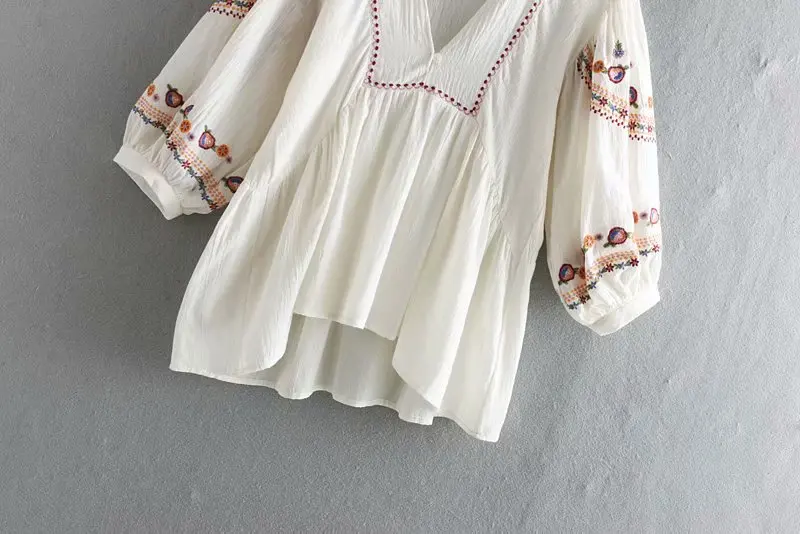 2019 г. новые женские винтажные цветочный Вышивка Кружева Лоскутная Ткань