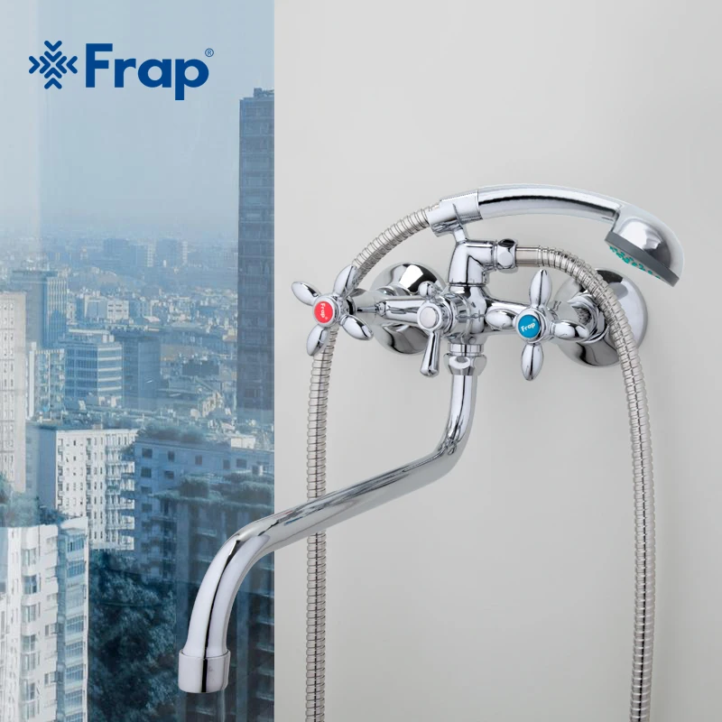Frap классический смеситель для душа длинный ствол ванной горячей и холодной воды