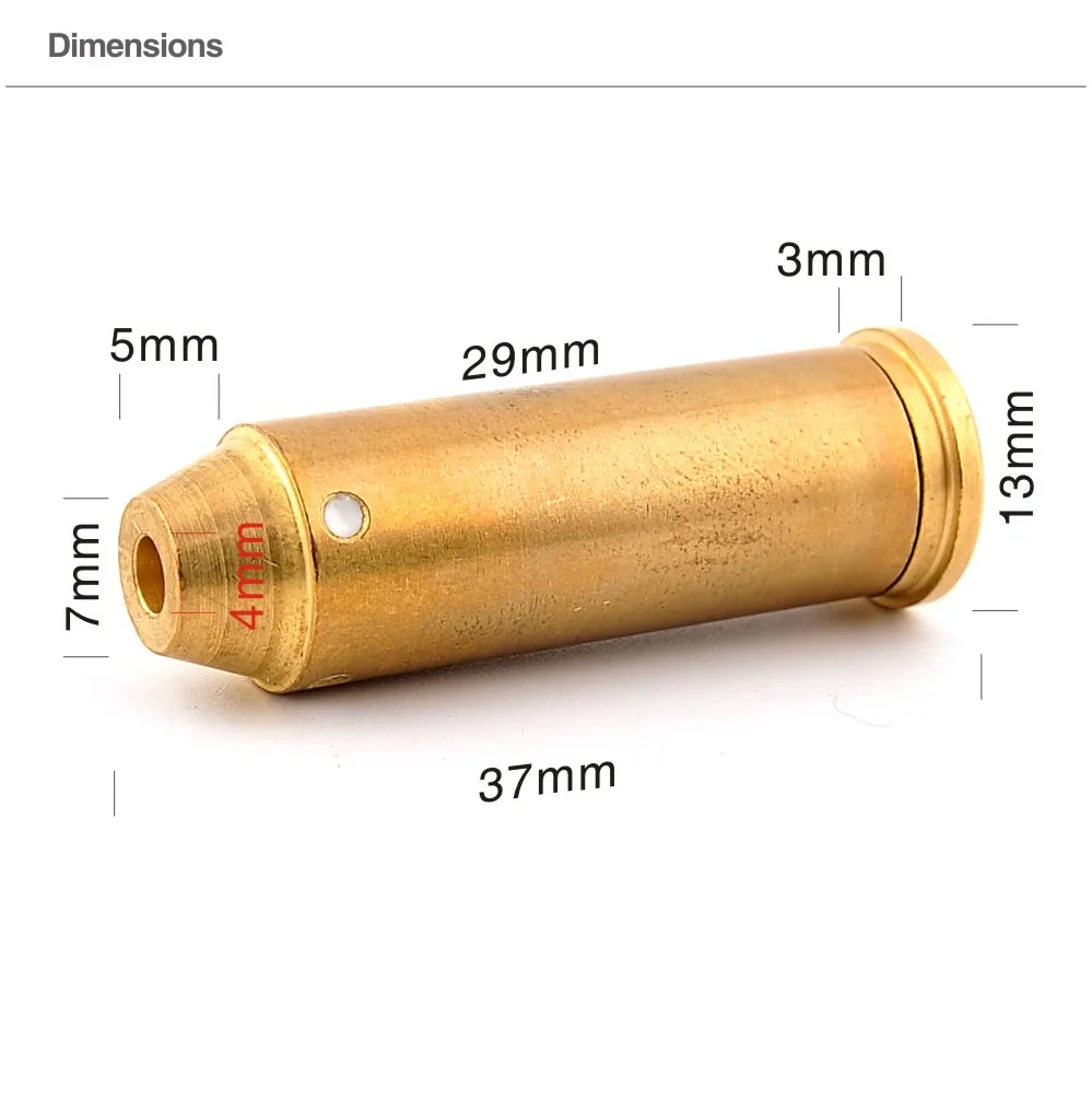 2017 мини размер пистолеты Boresight лазерный Диаметр прицел картридж 44Mag 7 x мм 37 Cal Sight Red