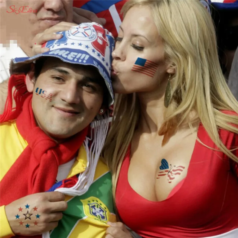 2018 World Cup национальные татуировки наклейки с флагами временные бразильский