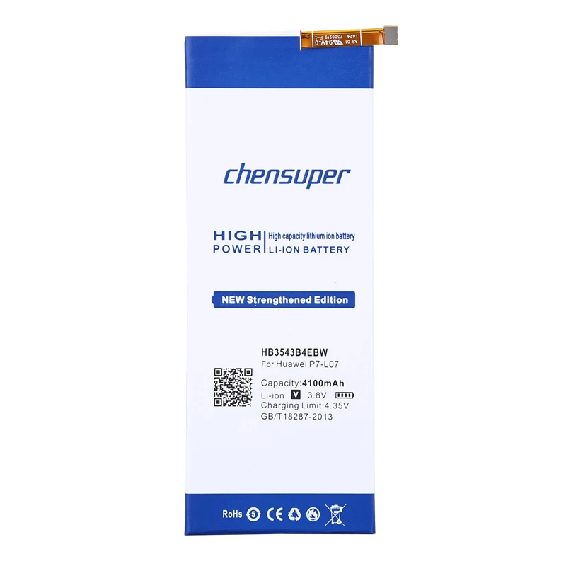 2021 Новый chensuper для Huawei Ascend P7 аккумулятор 4100 мАч HB3543B4EBW 100% оригинальная замена |