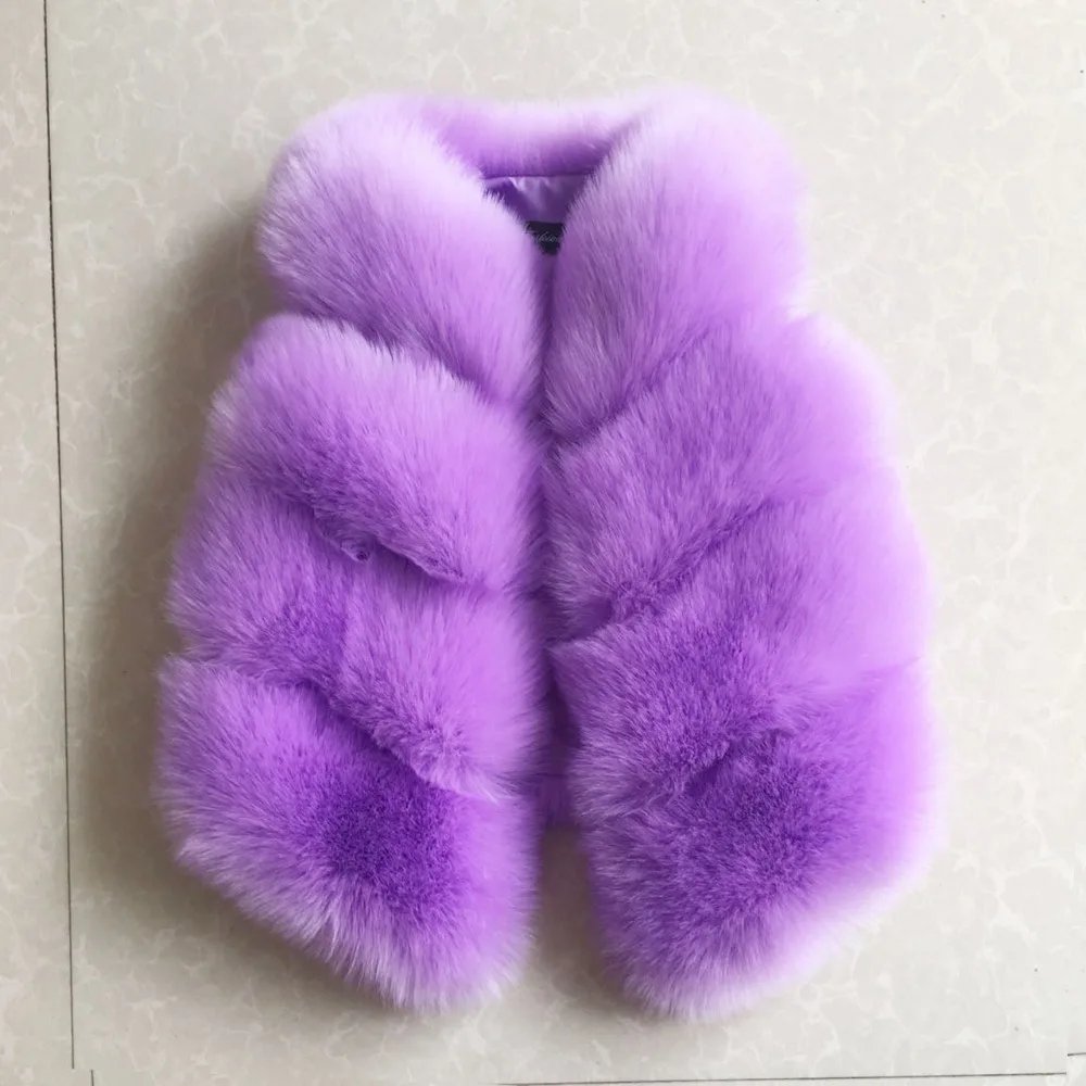 Коллекция 2017 года зимнее плотное пальто принцессы с лисой 4 Детский меховой жилет