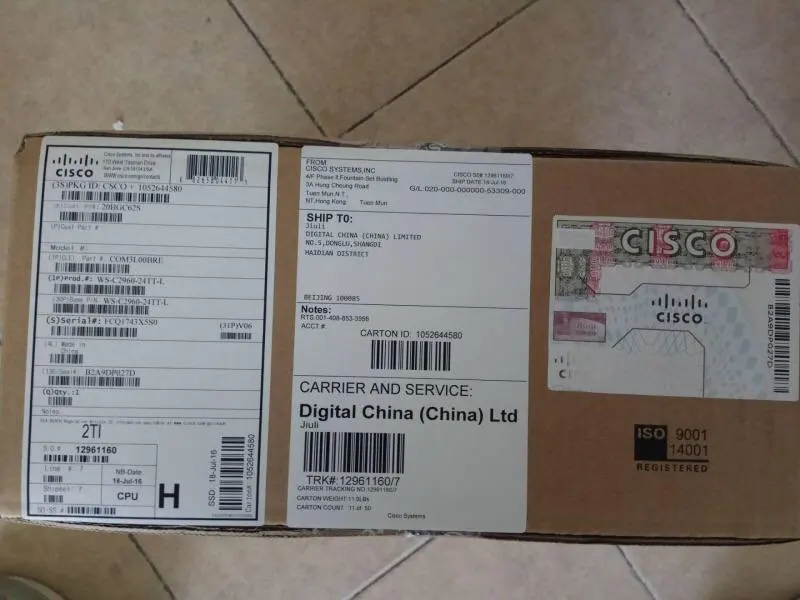 Новый CISCO WS-C2960-24TT-L Intelligent management Catalyst серии 2960 24 порта коммутатор для интернет-сети