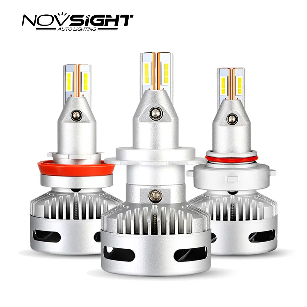 Novsight высокое качество H7 LED h11фары лампы мощный турбо крутой вентилятор D1 D2 9012