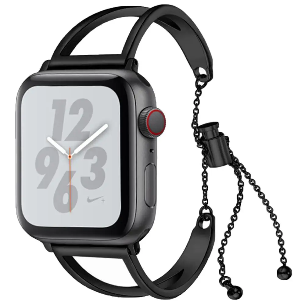 Женский ювелирный стиль браслет из нержавеющей стали пояс для Apple Watch 38 мм 40 42 44