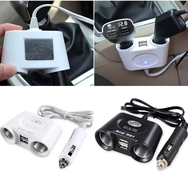Willtoo двойная розетка 2 Way USB Порты и разъёмы автомобильное зарядное устройство