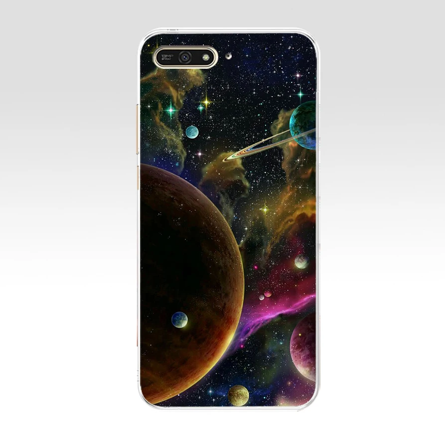 50AQ Art Star Tree Sky Space Soft Silicone Tpu Cover Case for huawei Honor 7a pro 7x play 5.45 5.7 inch case | Мобильные телефоны и