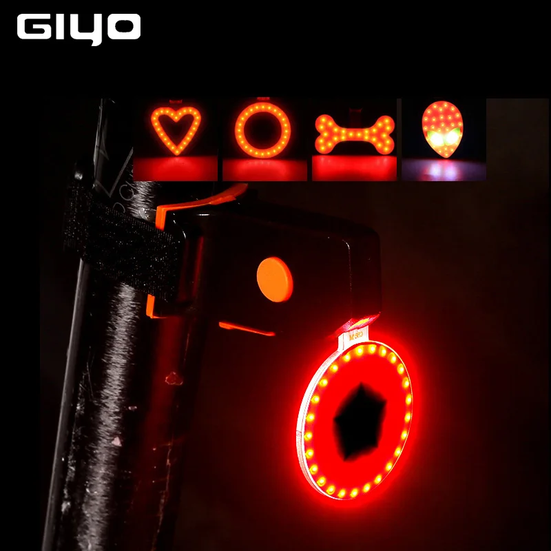 GIYO батарея задний фонарь для велосипеда перезаряжаемый светодиодный