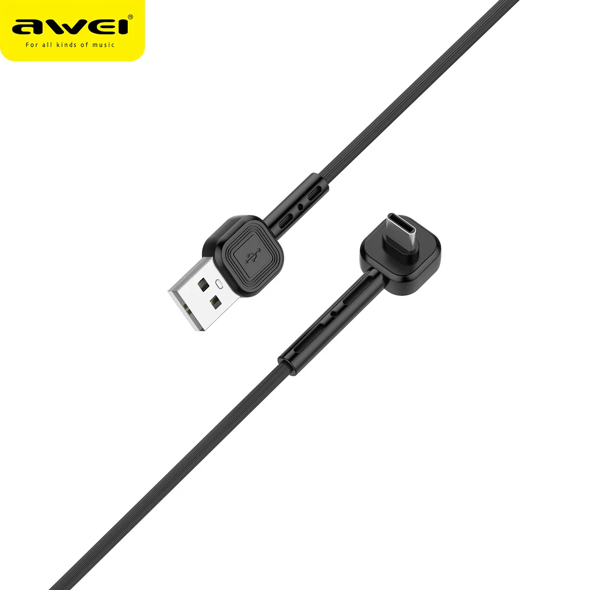AWEI CL 66 Новый usb кабель для передачи данных Type C под прямым углом 90 градусов|Кабели