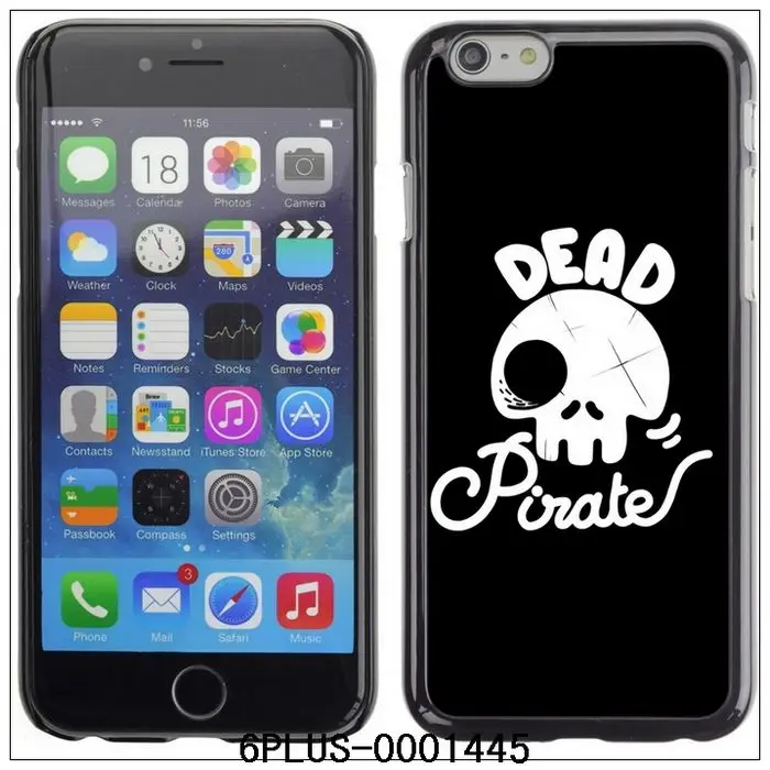 Newest For 5.5&quot iPhone 6 Plus Snap-on Plastic Hard Back Case Cover Shell-Funny Dead Pirate Illustration(6PLUS-0001445) |