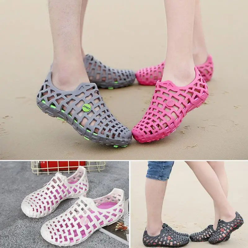 Дышащие пляжные сандалии унисекс для пар мужская обувь с отверстиями сада -