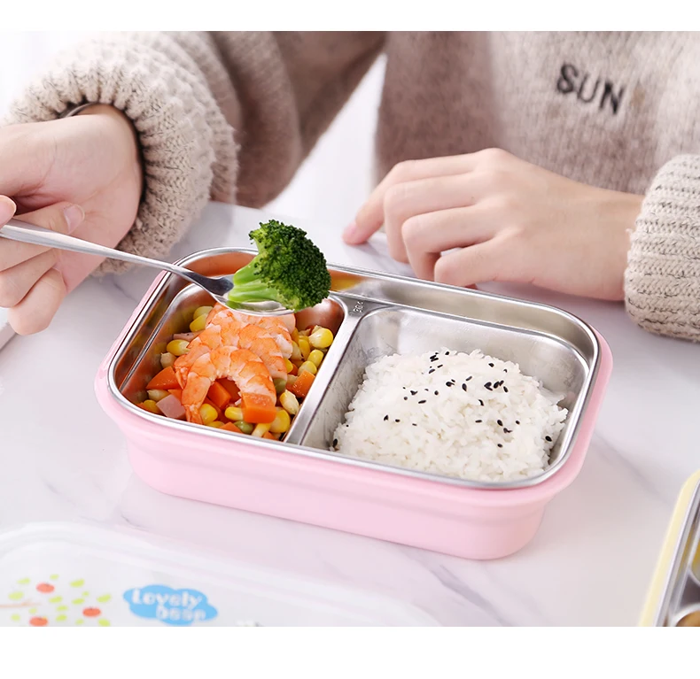 Дети ланч бокс 304 Нержавеющая Сталь Bento box японский контейнер для еды термос для еды детская посуда термальность студентов пикник посуда хранения