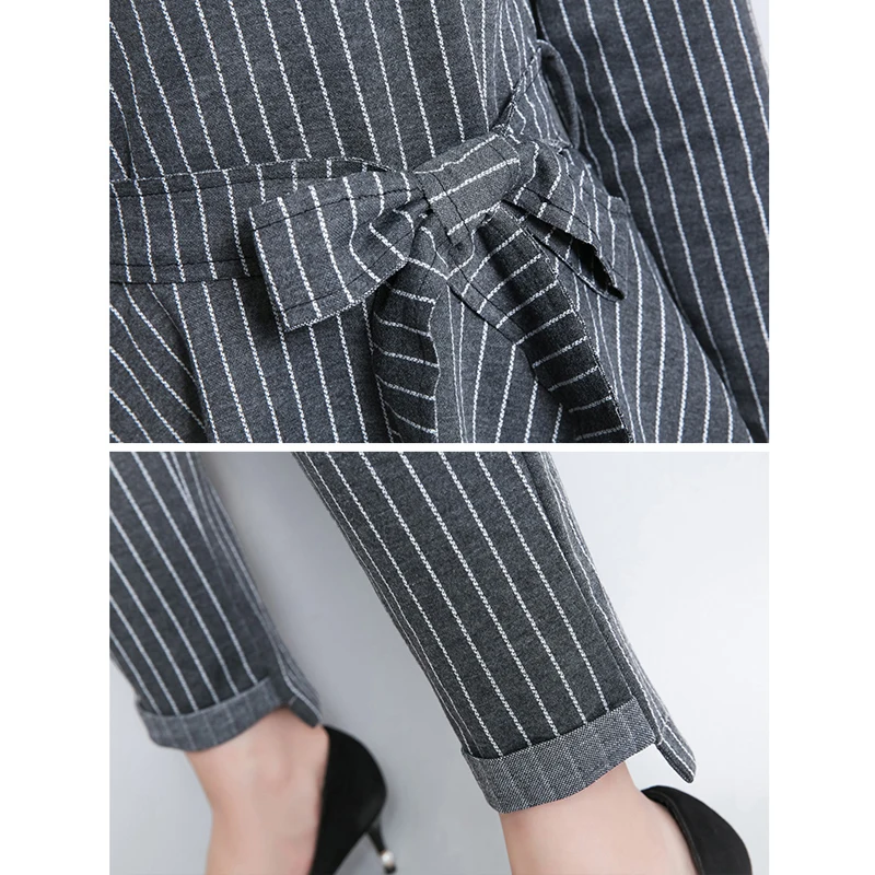 Женский комплект 2 шт. одежда на осень зиму размера плюс большой Топ и штаны