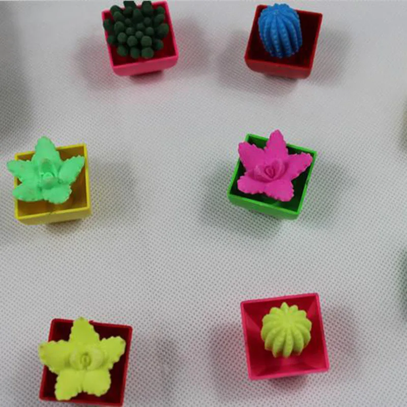 6 штук упак. гидрогель поддельные растения в горшке Crazy Cactus которые растут воде