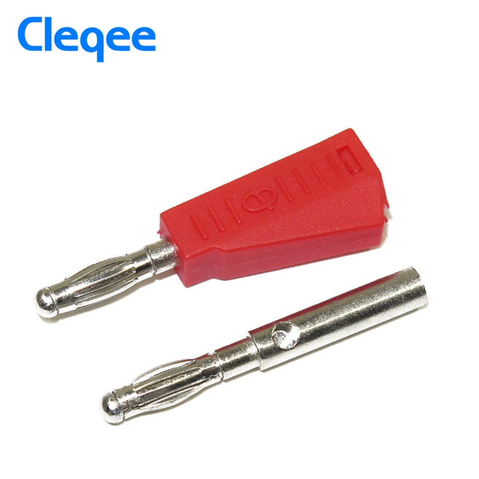 Cleqee P3002 10 шт. 4 мм Штабелируемый никелированный динамик Банановый штекер Тестовый