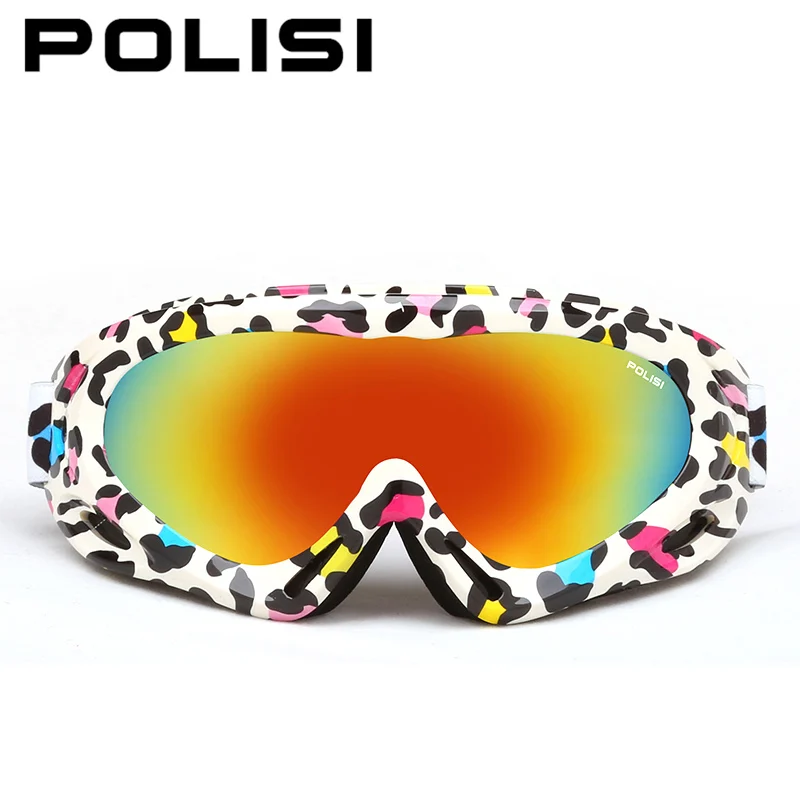 POLISI мужские и женские сноуборд лыжные очки UV400 Анти туман снегоход Скейт зимние