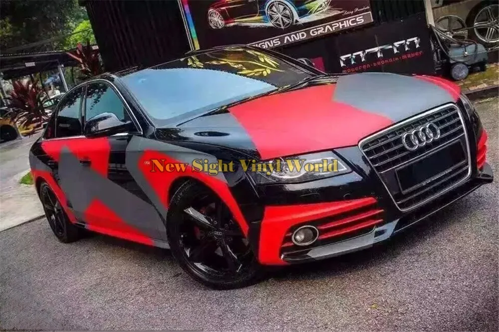 Elite Red PIXEL Camo Vinyl Wrap Car RACING Film Bubble Free For JEEP SUV TRUCK | Автомобили и мотоциклы