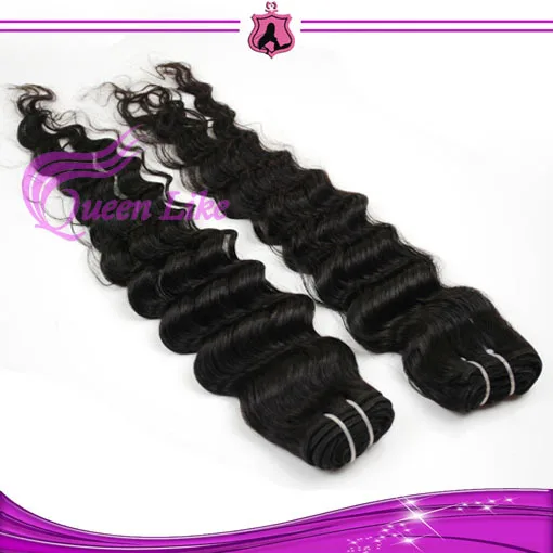 100% virgin human hair extension brazilian lot deep wave machine weft 3pcs |