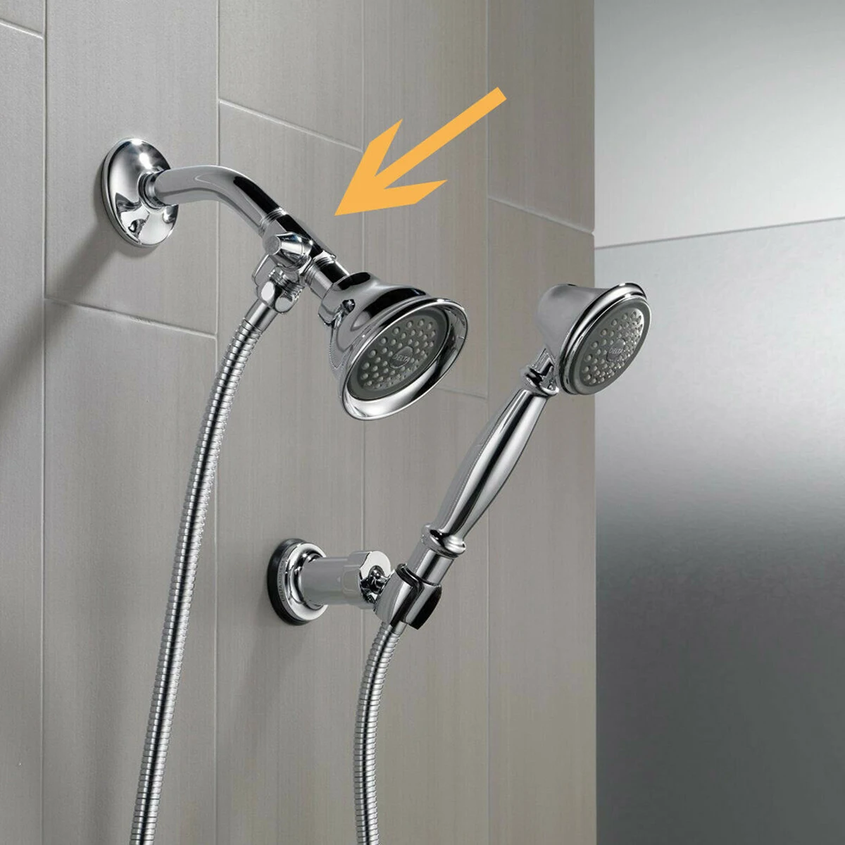 Тройная душевая головка с переключающим клапаном для ручной душа/туалетного