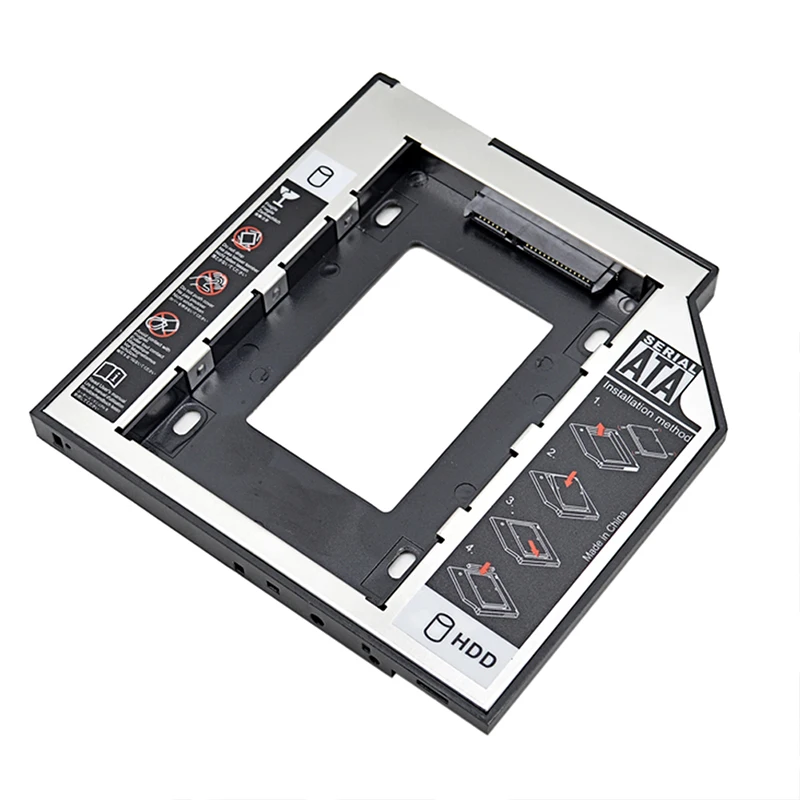 Универсальный SATA 3,0 2nd HDD SSD Caddy 9,5 мм для 2," 2 ТБ SSD чехол Корпус жесткого диска ноутбук DVD-ROM Оптический отсек