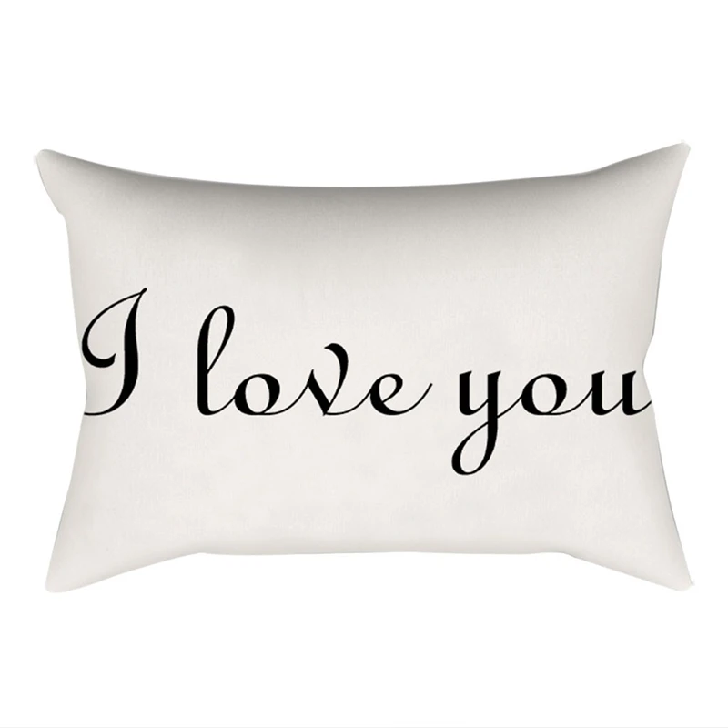 C TENSKE I LOVE YOU чехол для подушки с принтом короткий плюшевый 30x50 см Модный чехол для подушки набор для дивана кровати декор для домашнего декора Прямая поставка Apr2 - Цвет: C