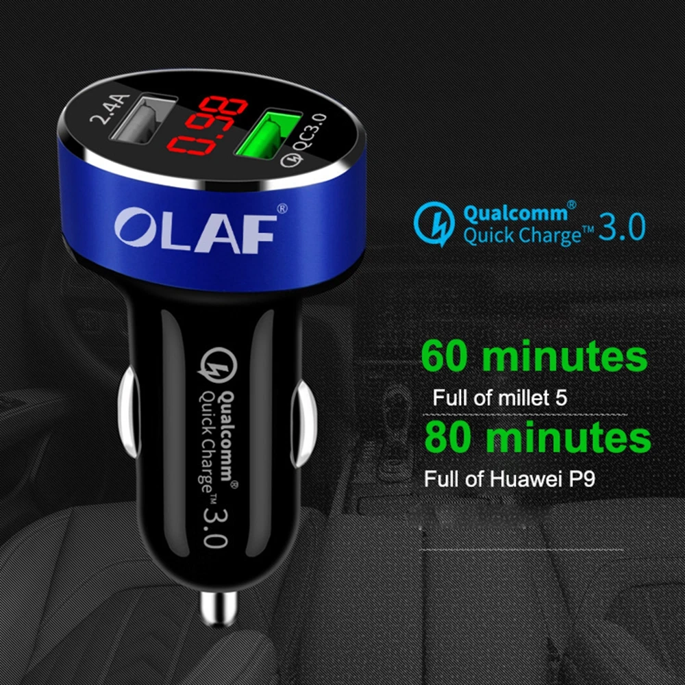 OLAF Dual Универсальный Автомобильный Зарядное устройство Quick 3 0 автомобилей с