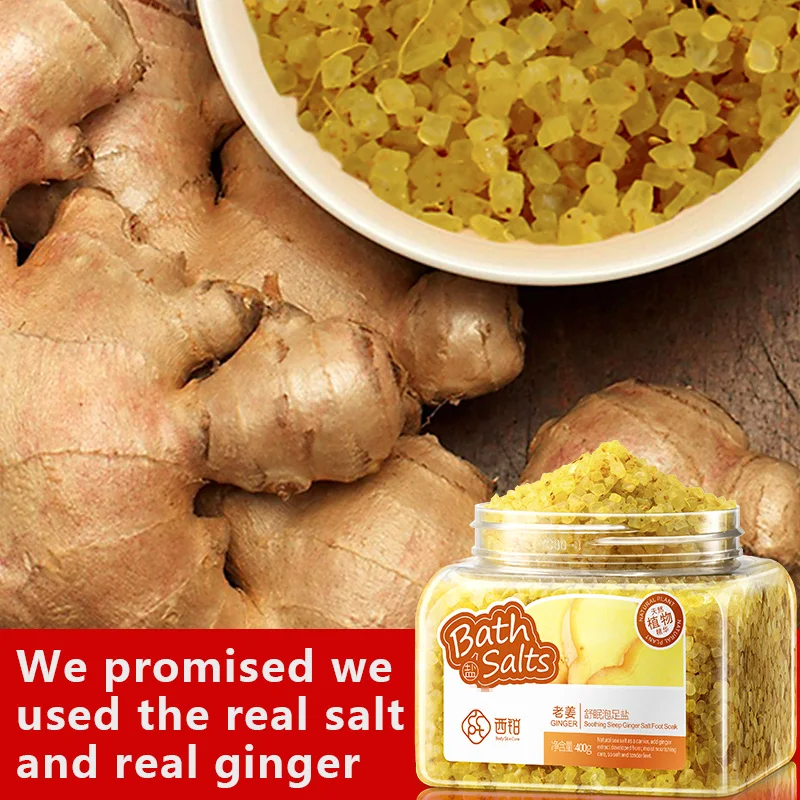 300 г экстракт имбиря соль для ног пузырьковый порошок ванны уход за кожей тела спа