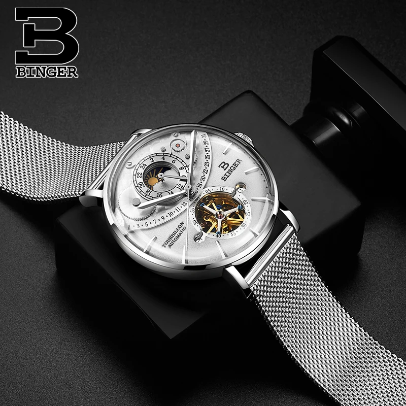 Мужские часы Бингер Топ бренд класса люкс автоматические механические мужские