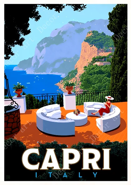 Сардиния путешествие в Италию остров холст картина старинные стены крафт