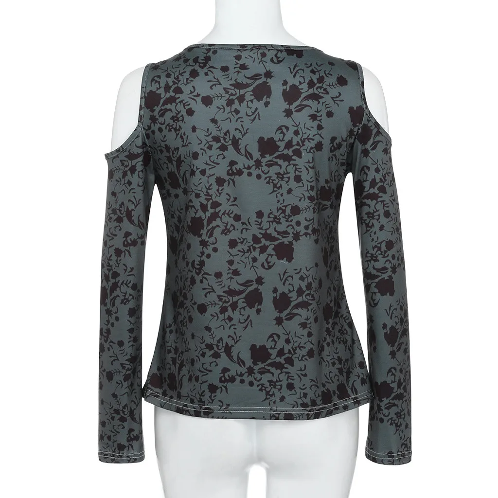 Бесплатная Страусиная женская модная черная футболка с длинным рукавом и