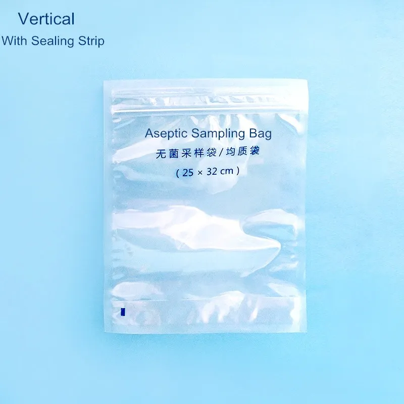 Асептический мешок для выборки с уплотнительной полосой 25 см x 32 вертикальный