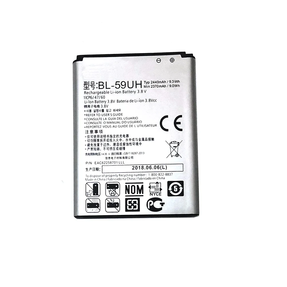 Хорошее качество G2 мини Батарея для LG G2mini D410 D315 D618 D620 D620R D620K F70 BL-59UH 2440 мА/ч, BL59UH