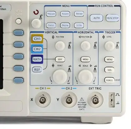 Осциллограф RIGOL DS1052E 500MSa/s 512 K Глубина памяти с USB 50 МГц цифровой осциллограф 2