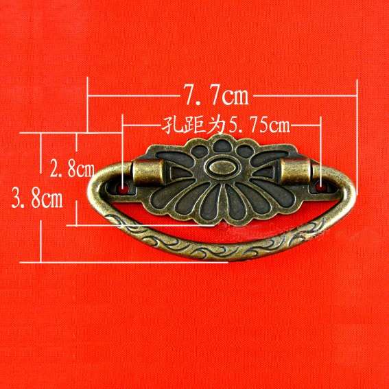 77x38 мм Классический Бронзовый оттенок выдвижной ящик стол фотобокс ручки двух