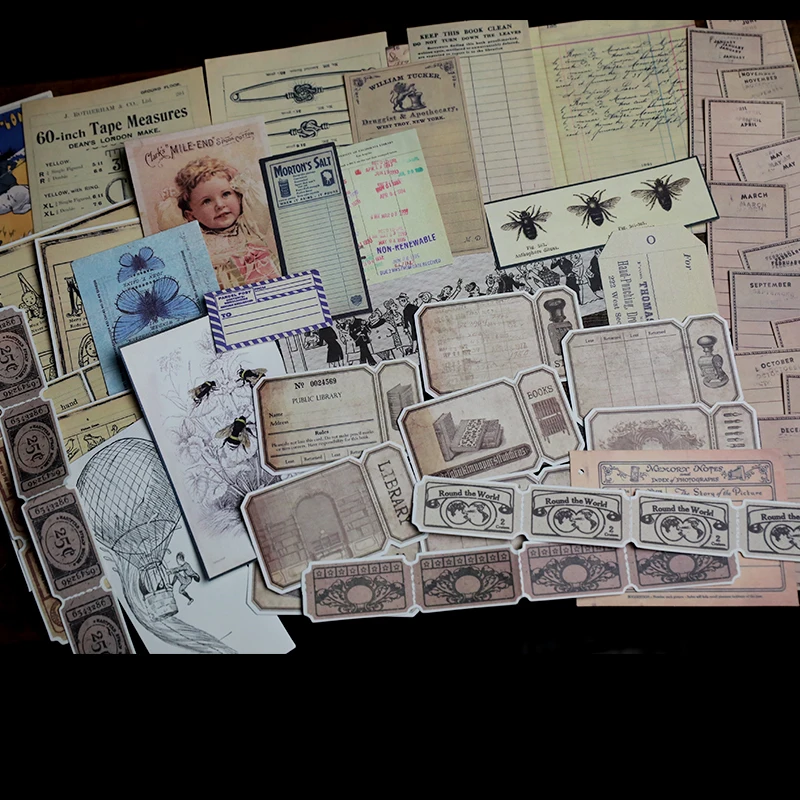 Ksccraft Винтажная Коллекция бумажных наклеек для скрапбукинга DIY проектов/фотоальбомов/открыток рукоделия