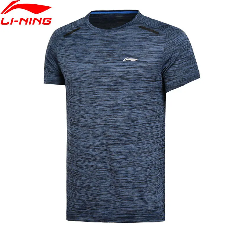 Li Ning мужская тренировочная серия Футболка Slim Fit дышащий комфорт подкладка