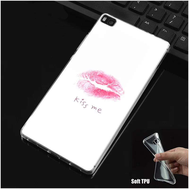 DREAMFOX M520 Kiss Me Lips Lipstick Rouge Soft TPU Silicone Case Cover For Huawei P8 P9 P10 Lite Plus 2017 Honor 8 Pro 9 6X |