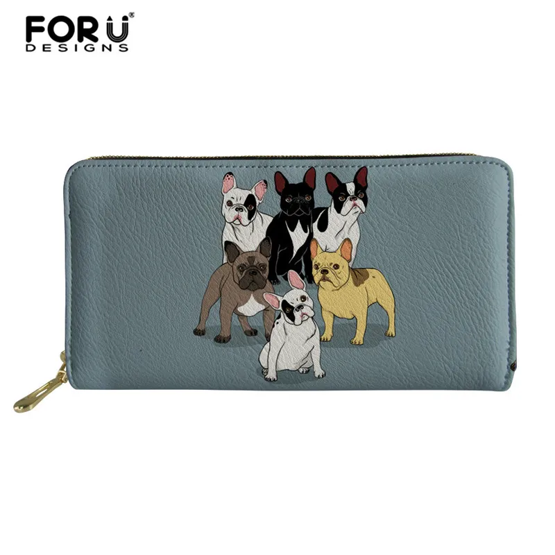 FORUDESIGNS/модные женские кошельки, сумка-кошелек для монет, с принтом собаки, с французским бульдогом, длинный клатч, кошелек для карт, ID, держатель для денег, сумки - Цвет: Z4231Z21