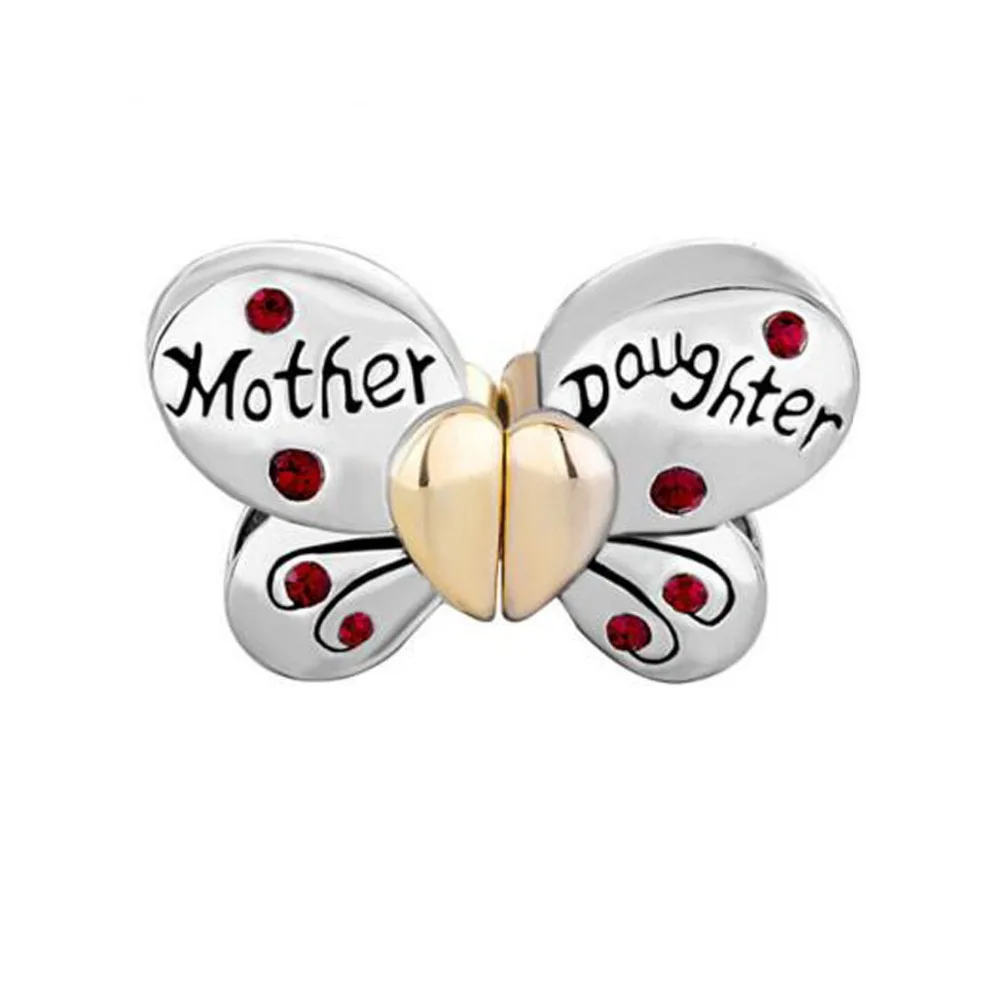 Бесплатная доставка для мамы и дочки разделяемая бабочка очаровательный красный