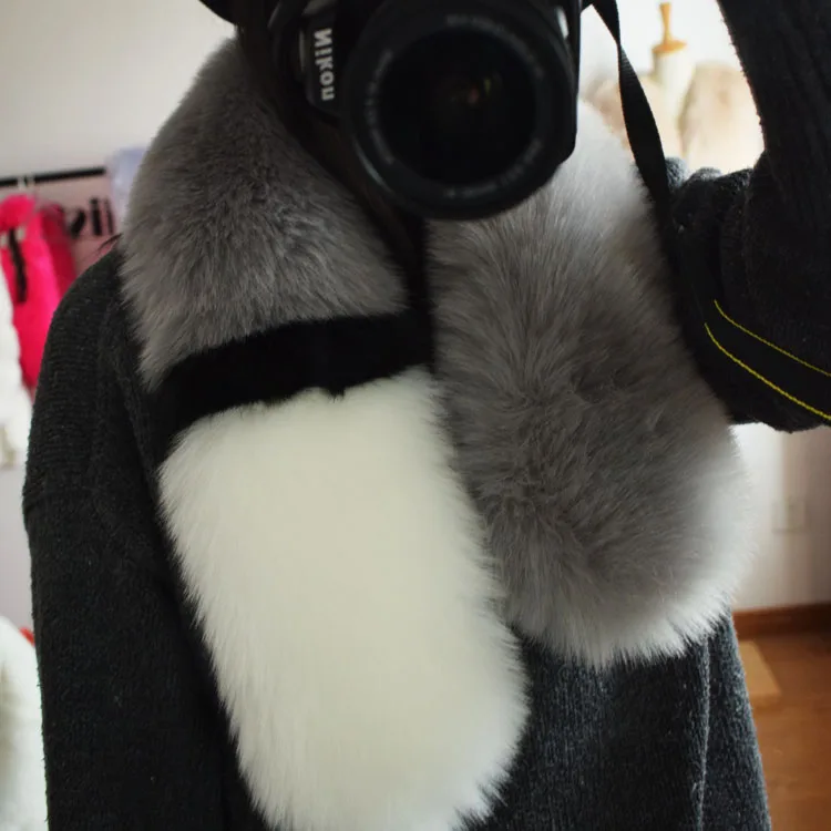 Новый нежный женский шарф из искусственного меха в южнокорейском стиле милый