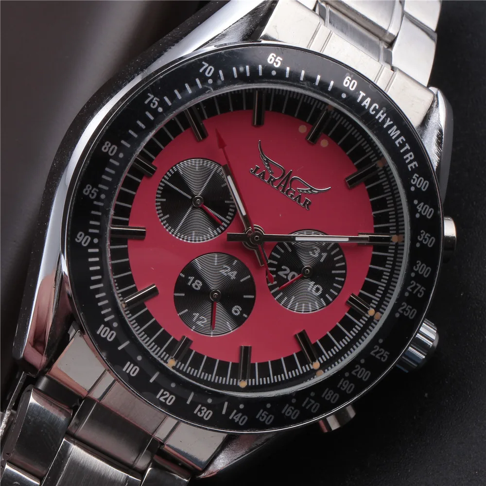 Мужские механические часы с автоматическим самозаводом наручные из нержавеющей