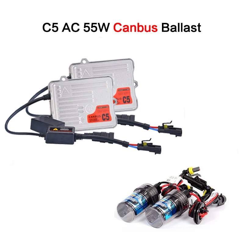 C5 AC 55W Canbus 55 Вт HID AC C5 ксеноновые лампы Canbus декодер тонкий балласт или Q5 Быстрый Яркий Быстрый старт балласт с H1 H3 H7 H11 9005 9006 12 В - Испускаемый цвет: C5 AC 55W Canbus