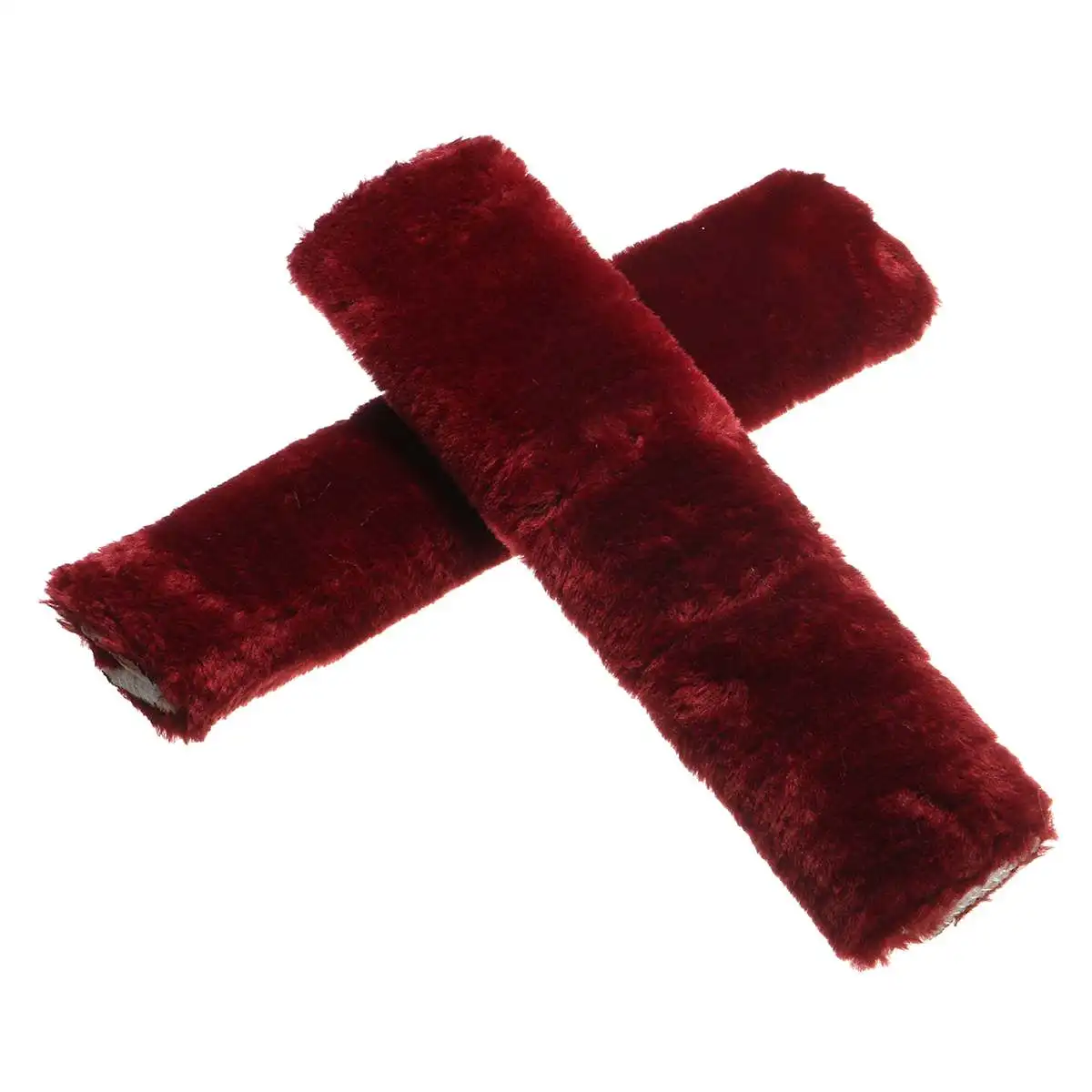 Wine Red Пара авторемень безопасности плеча площадку комфортное вождение ремень Мягкие Плюшевые Авто Ремень безопасности жгут Обложка для Honda/VW/Toyota - Название цвета: Wine Red