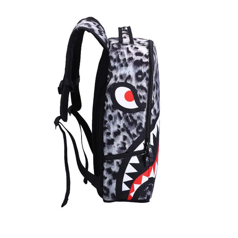 Primary School Bags Cool Leopard Shark Backpack for Students Schoolbag Boys Girls Backpacks Book Bag Kids Best Gift | Багаж и сумки