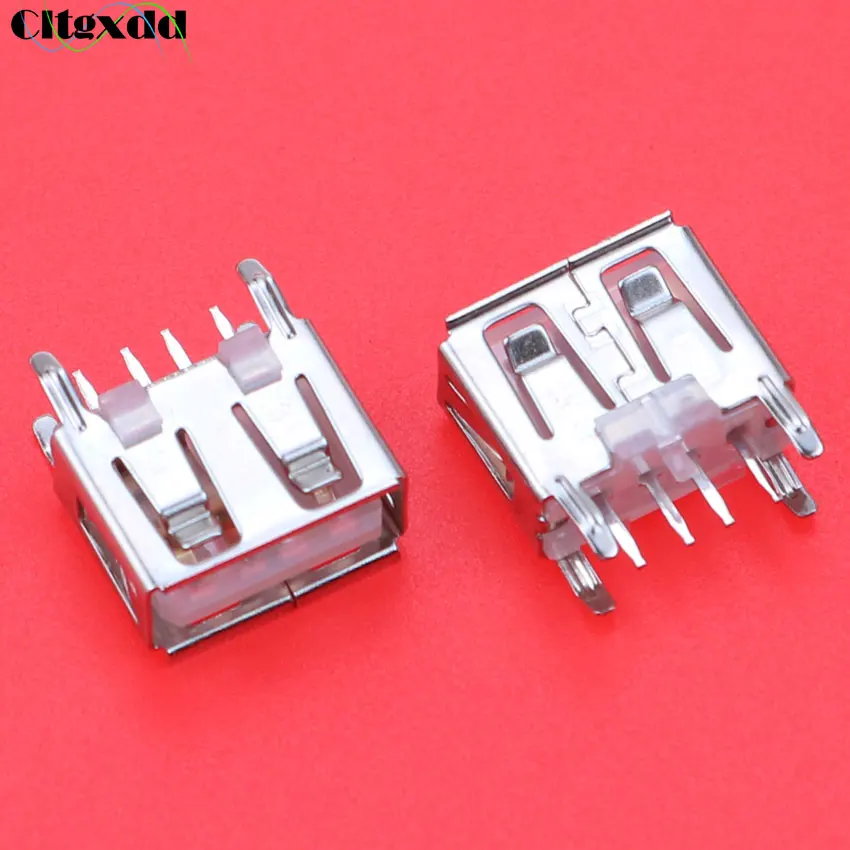 Cltgxdd 1 шт. USB 2 0 разъем типа А плоский угол 180 градусов 4 Pin гнездо PCB