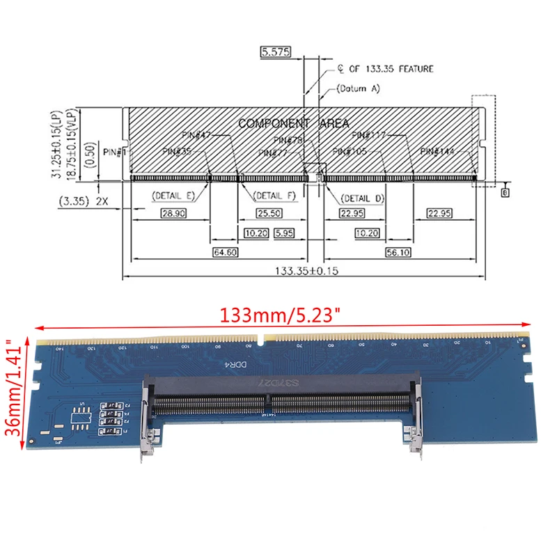 Ноутбук DDR4 RAM к настольному адаптеру карты памяти тестер SO DIMM