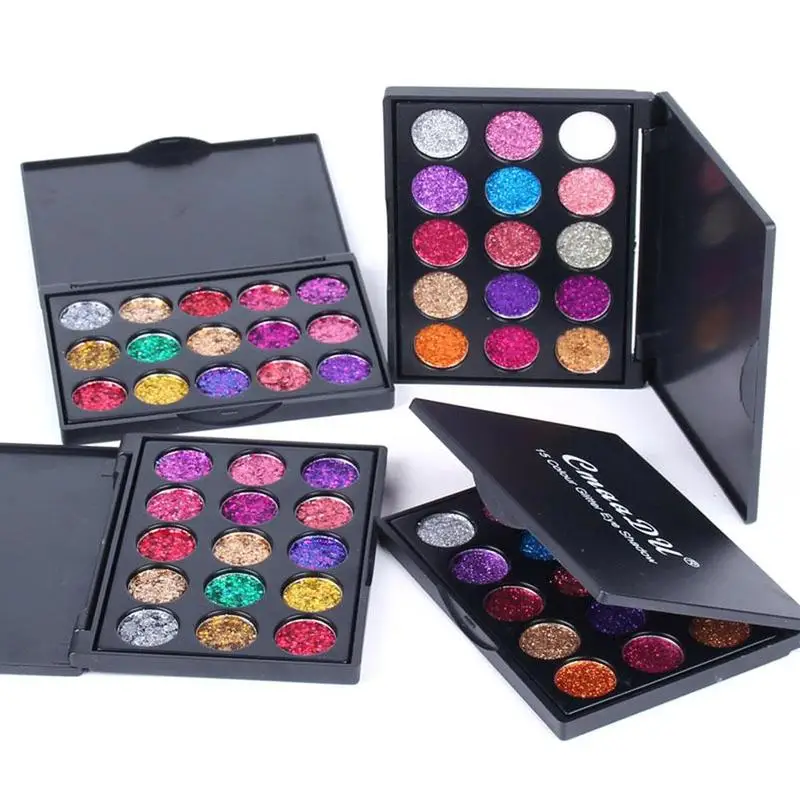 Learnever 15 Colors Diamond Eyeshadow Pallete Glitter Make Up Palette Shimmer powder Radiant Eye cosmetics New Arrival |